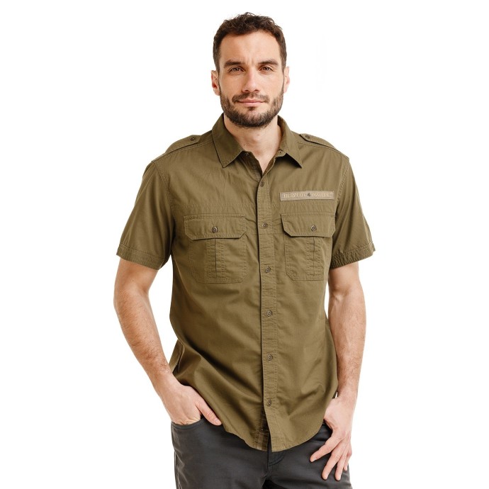 Bushman Pánska košeľa Major II, tmavá khaki