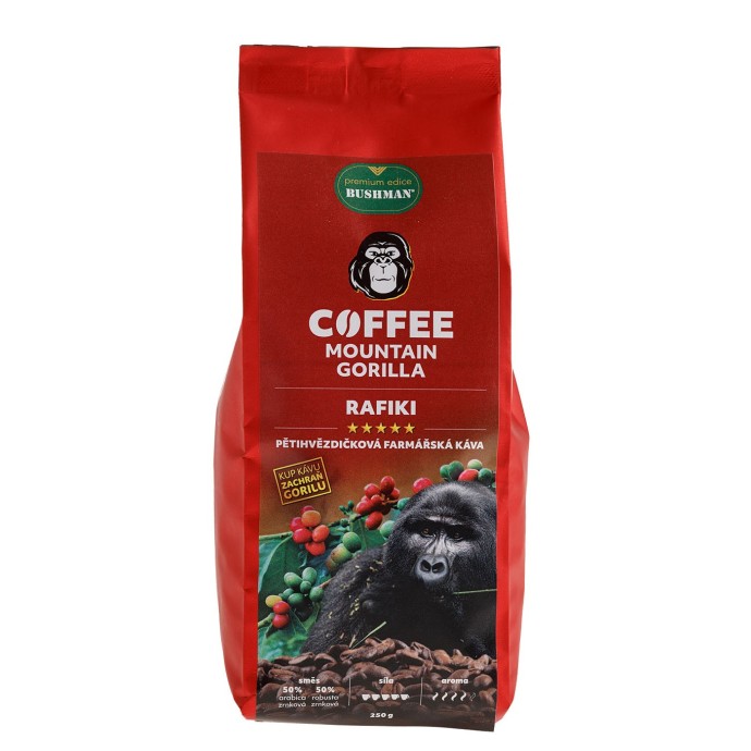 Káva Rafiki, zmes arabica a robusta