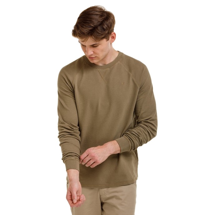 BUSHMAN Pánske bavlnené tričko Edin, khaki
