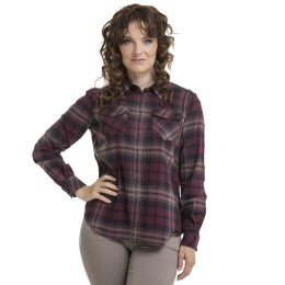 bushman dámska flanelová košeľa burgundy