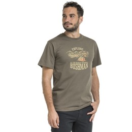 Bushman pánske tričko s okrúhlym výstrihom hnedé