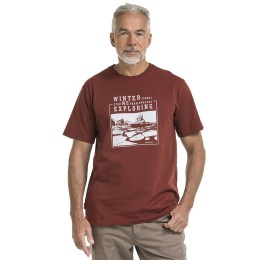 Bushman pánske tričko s okrúhlym výstrihom burgundy