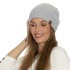 čiapka Ribbed light grey